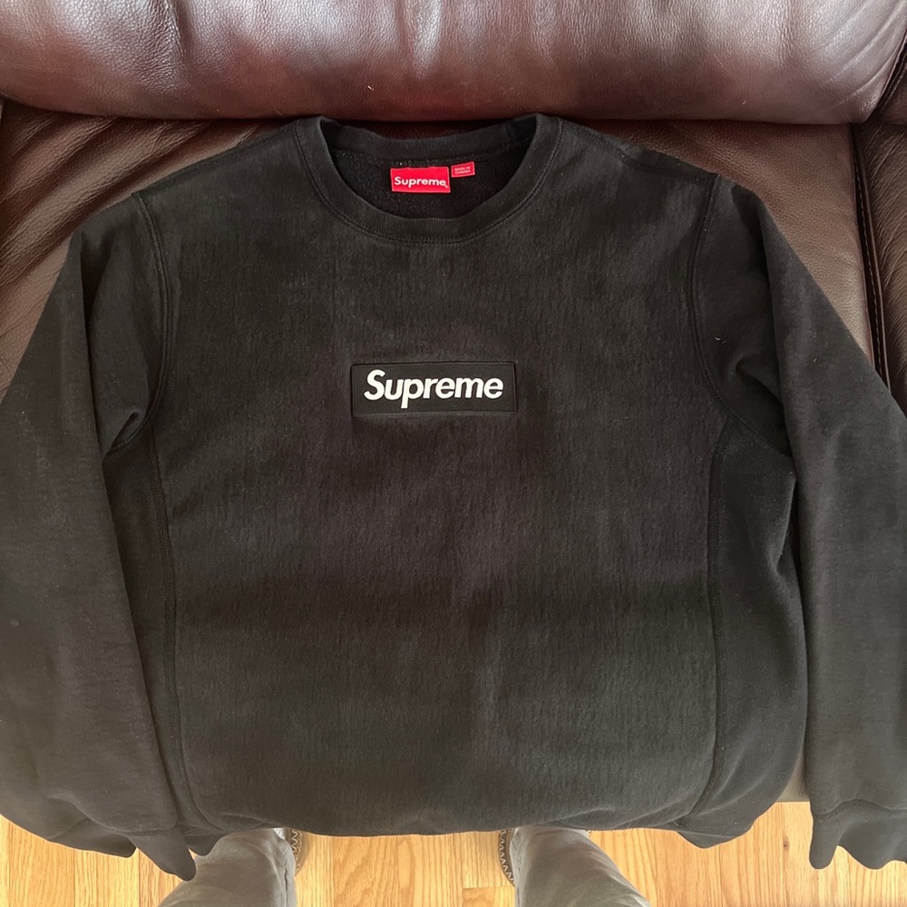 Supreme box logo crewneck black size medium